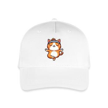 Cat Yoga Meditation Meditation Balancing - Organic Kids’ Baseball Cap - white - Front