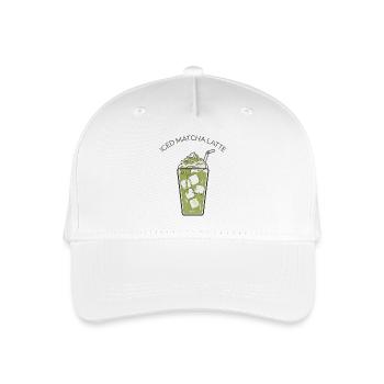 Iced Matcha Latte 2 - Kinder Bio Basecap - Weiß - Vorne