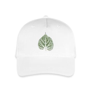 Blatt Linde / Lindenblatt - Kinder Bio Basecap - Weiß - Vorne