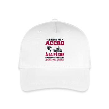 I'm Not Addicted To Fishing | Fisherman Gift - Organic Kids’ Baseball Cap - white - Front
