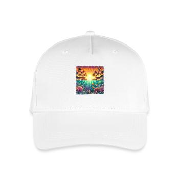 Florida Keys Taucher Schnorcheln Korallenriff - Kinder Bio Basecap - Weiß - Vorne