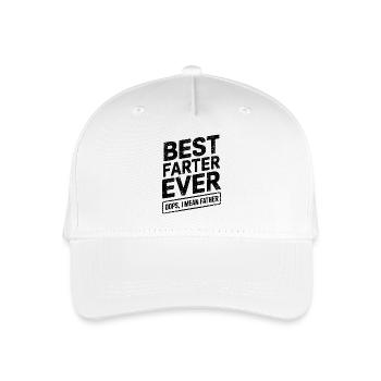 Furz Spruch Furzen Papa Pups Lustige Furz Geschenk - Kinder Bio Basecap - Weiß - Vorne