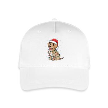 Labrador Retriever Christmas Lights Xmas Dogs - Kinder Bio Basecap - Weiß - Vorne