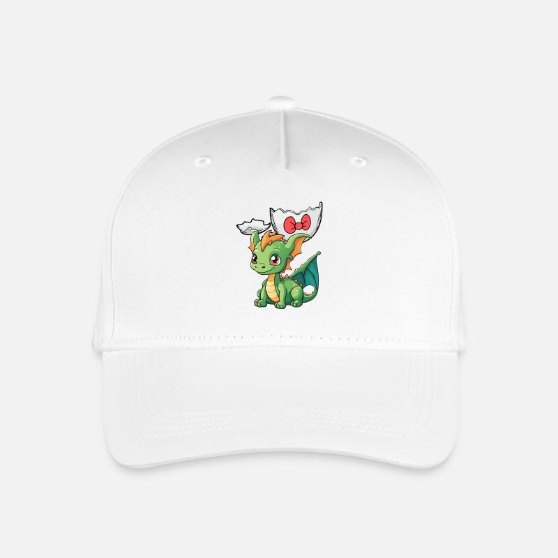 Drachen Baby Eierschale Geburt schlüpfen Ei Kinder - Kinder Bio Basecap - Weiß