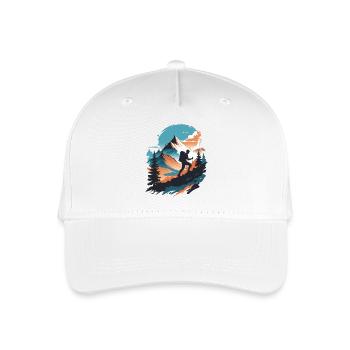 Mountains Hiking - Organic Kids’ Baseball Cap - white - Front