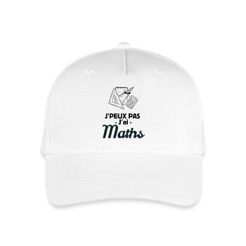 Ich kann nicht Ich habe Ich habe Mathe Gabe Humor - Kinder Bio Basecap - Weiß - Vorne