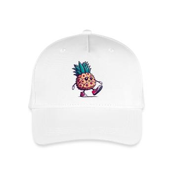 Walking Pineapple - Organic Kids’ Baseball Cap - white - Front
