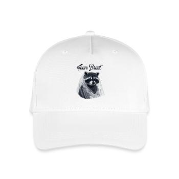 Team Braut - Waschbär - Kinder Bio Basecap - Weiß - Vorne