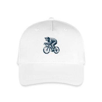 Cycling Sloth - Organic Kids’ Baseball Cap - white - Front