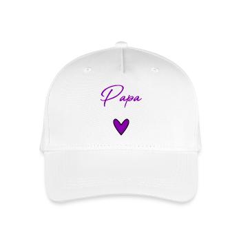 PAPA. FÊTE DES PÈRES. BONNE FÊTE PAPA. BONNE FÊTE. - Casquette de baseball bio Enfant - blanc - Devant