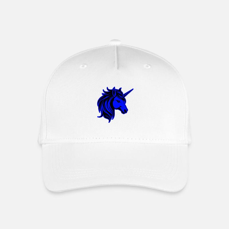 Einhorn Tier Porträt - Kinder Bio Basecap - Weiß