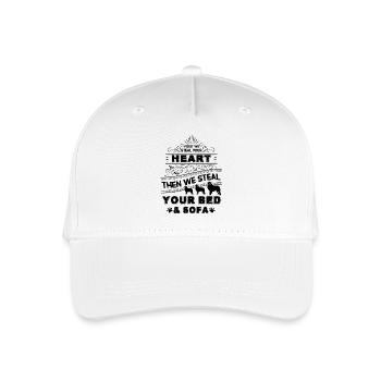 Great Pyrenees Dog Stole Heart - Organic Kids’ Baseball Cap - white - Front
