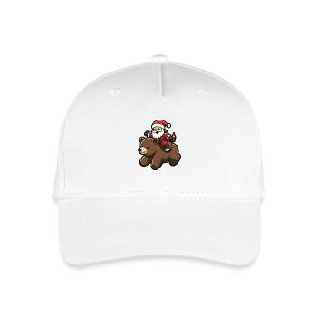 Bear Santa Claus Cartoon - Organic Kids’ Baseball Cap - white - Front