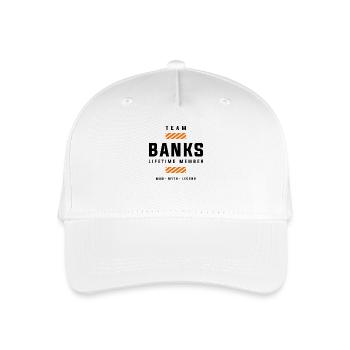 Team Banks Lifetime Member Funny Name Banks - Organic Kids’ Baseball Cap - white - Front