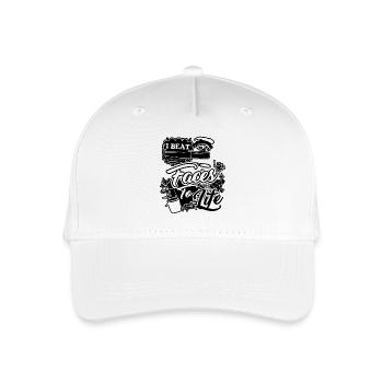 I Beat Faces To Life Makeup Artist - Organic Kids’ Baseball Cap - white - Front