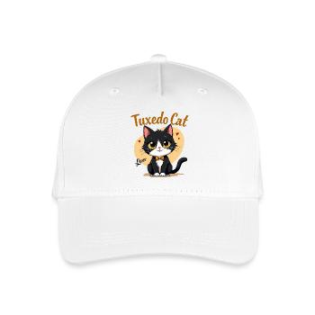 Tuxedo Cat Lover - Free Gift - Organic Kids’ Baseball Cap - white - Front