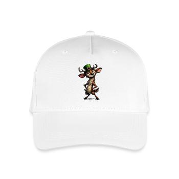 Deer Leprechaun St Patrick Irish Forest Animal - Organic Kids’ Baseball Cap - white - Front