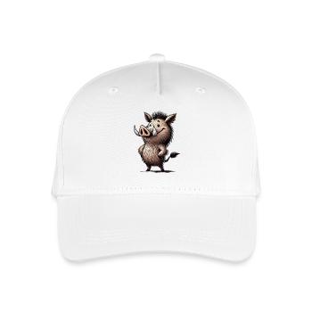 Wild Boar Cartoon Forest Animal - Organic Kids’ Baseball Cap - white - Front