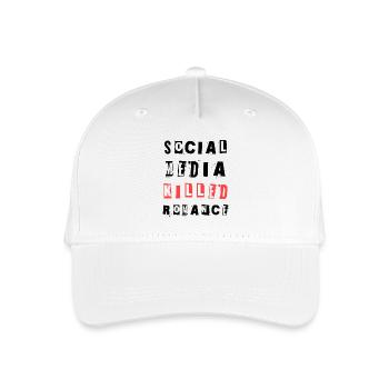 Social Media Killed Romance Soziales Statement - Kinder Bio Basecap - Weiß - Vorne