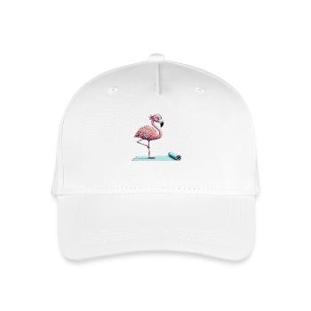 Yoga Flamingo Fitness Design for Social Media - Organic Kids’ Baseball Cap - white - Front