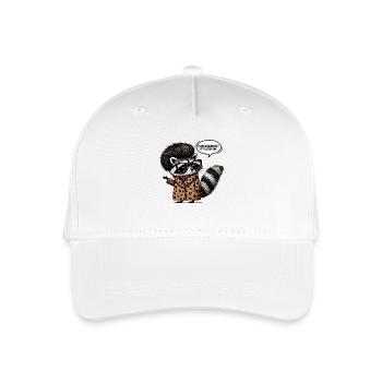 Stylish Raccoon Fuhgeddaboudit Fashion Humor - Kinder Bio Basecap - Weiß - Vorne
