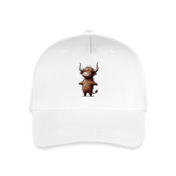 Happy Highland Cow Cute Social Media Design - Organic Kids’ Baseball Cap - white - Front