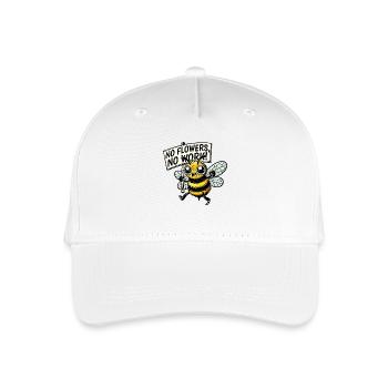 Abeille de protestation Pas de fleurs pas de travail Design - Casquette de baseball bio Enfant - blanc - Devant