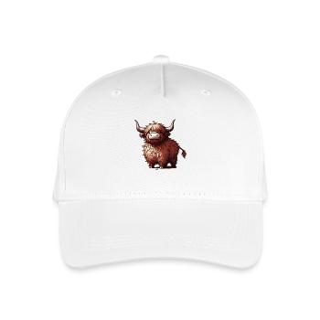 Charming Highland Cattle Rustic Animal Design - Organic Kids’ Baseball Cap - white - Front