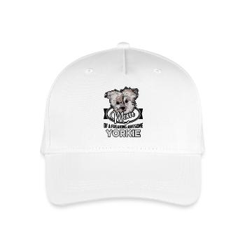 Mom Of A Freaking Awesome Yorkie - Organic Kids’ Baseball Cap - white - Front
