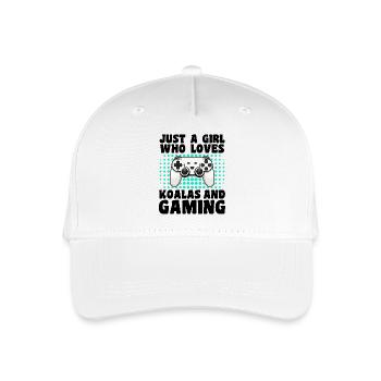 Gamer & Koalas Video Games & Furry Companions - Organic Kids’ Baseball Cap - white - Front
