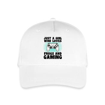 Gamer and Frogs: Video Games and Amphibian - Organic Kids’ Baseball Cap - white - Front