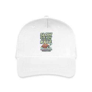Lent et régulier gagne la course, adopte le rythme de la tortue - Casquette de baseball bio Enfant - blanc - Devant