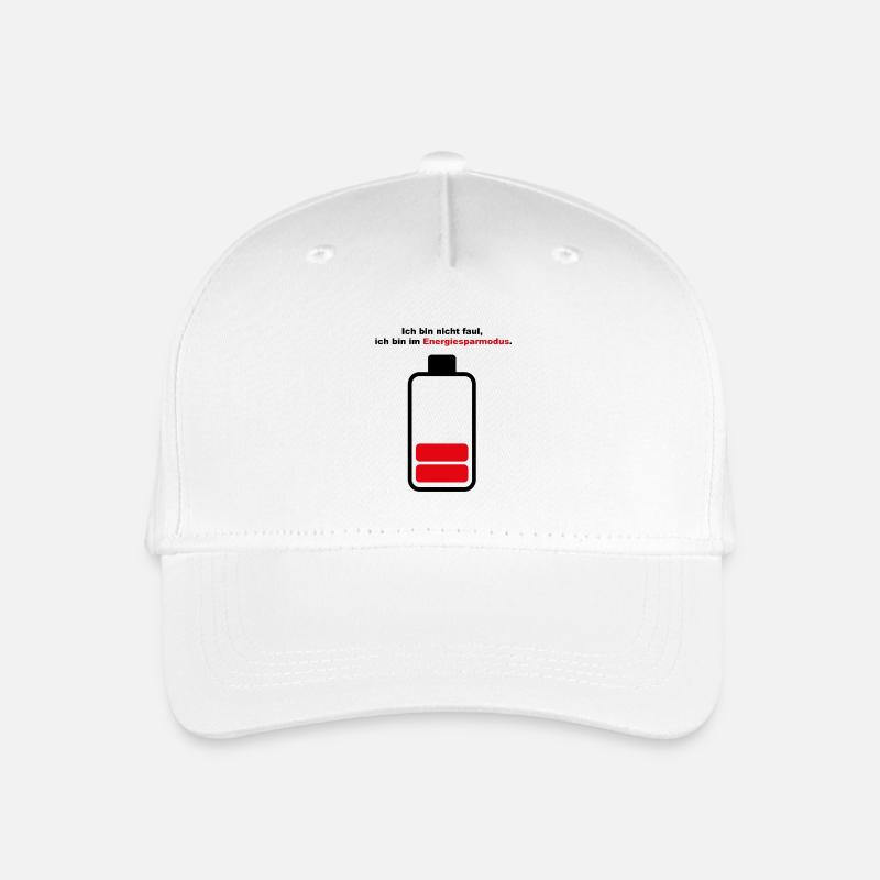 Ich bin nicht faul, ich bin im Energiesparmodus. - Kinder Bio Basecap - Weiß
