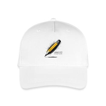 KREATIVITÄT AM BLEISTIFT - Kinder Bio Basecap - Weiß - Vorne