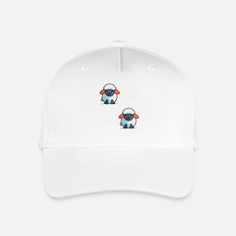 Schaf Unschaf lustiges cooles Geschenk - Kinder Bio Basecap - Weiß