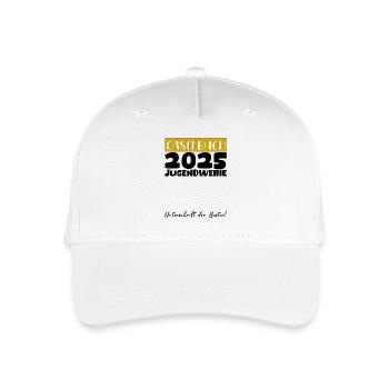 Jugendweihe 2025 Gästebuch Geschenk Mädchen Jungen - Kinder Bio Basecap - Weiß - Vorne