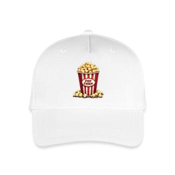 Popcorn - Fasching Fun - Kinder Bio Basecap - Weiß - Vorne