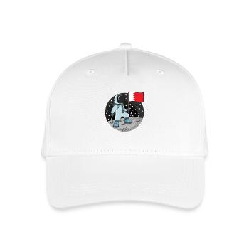 Astronaut Fahne Bahrain - Kinder Bio Basecap - Weiß - Vorne
