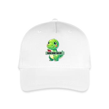 Gotta tame em all! T-Rex - Kinder Bio Basecap - Weiß - Vorne