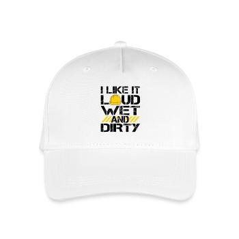 I Like It Loud Dirty Saying Construction Site Men - Organic Kids’ Baseball Cap - white - Front