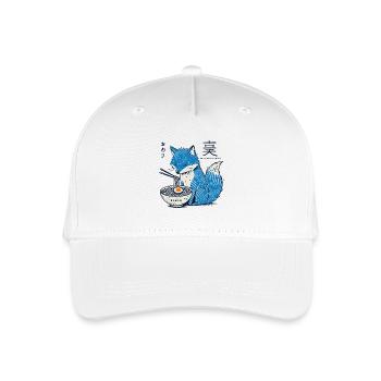 Kitsune Ramen Fuchs Kawaii Japan Streetwear - Kinder Bio Basecap - Weiß - Vorne