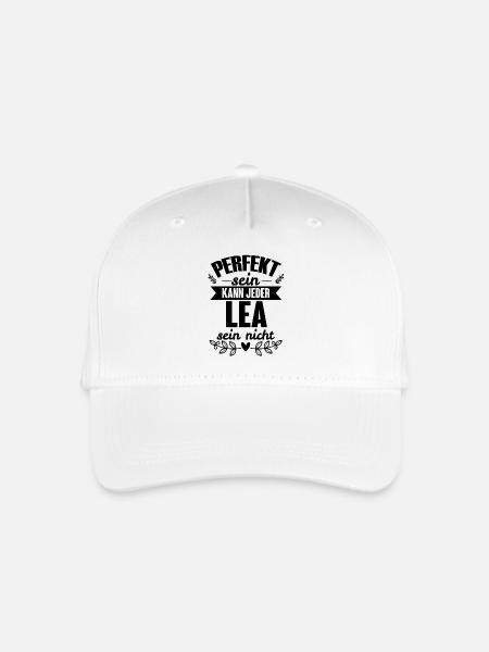 Lea - Perfekt Sein Kann Jeder Lea Sein Nicht - Kinder Bio Basecap - Weiß