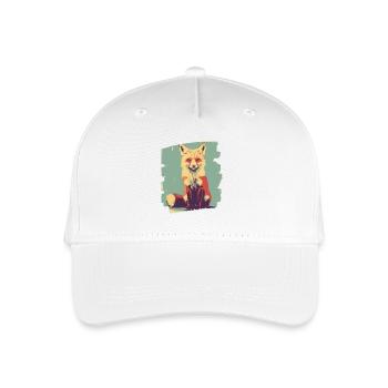 Renard Rétro - Casquette de baseball bio Enfant - blanc - Devant