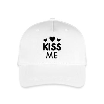 Kiss Me - Organic Kids’ Baseball Cap - white - Front