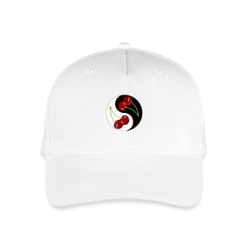 Rockabilly Kirsche Kirschen Obst Asien - Kinder Bio Basecap - Weiß - Vorne