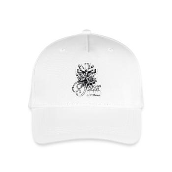 Jesus is King God Roses Cross Praying Believingly - Organic Kids’ Baseball Cap - white - Front