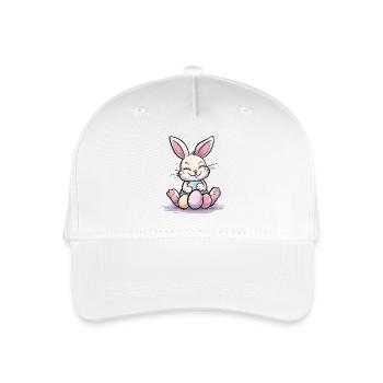 Ostern Osterhase Ostereier süsser Hase Osterfest - Kinder Bio Basecap - Weiß - Vorne