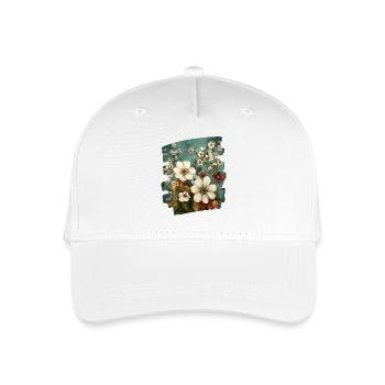 Printemps Printemps Début Fleur Fleurs - Casquette de baseball bio Enfant - blanc - Devant