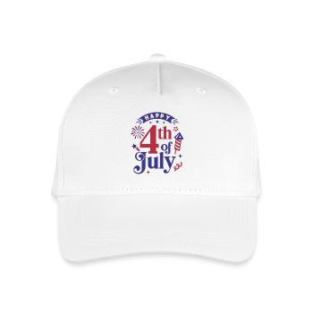 Frohen 4. Juli - Kinder Bio Basecap - Weiß - Vorne