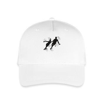 Eiskunstläufer Schlittschuhlaufen Eiskunstlauf - Kinder Bio Basecap - Weiß - Vorne